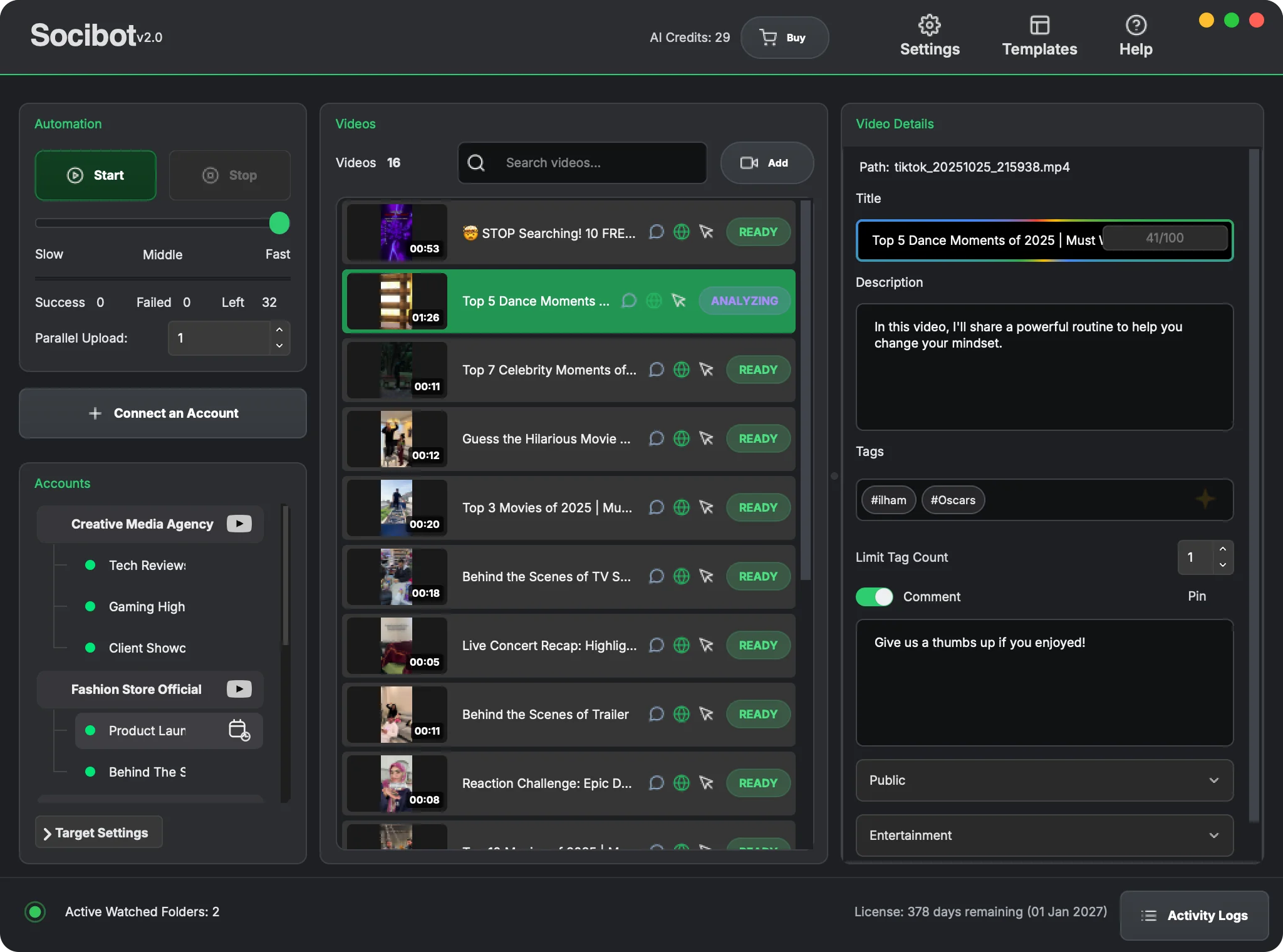 Socibot Automation Dashboard